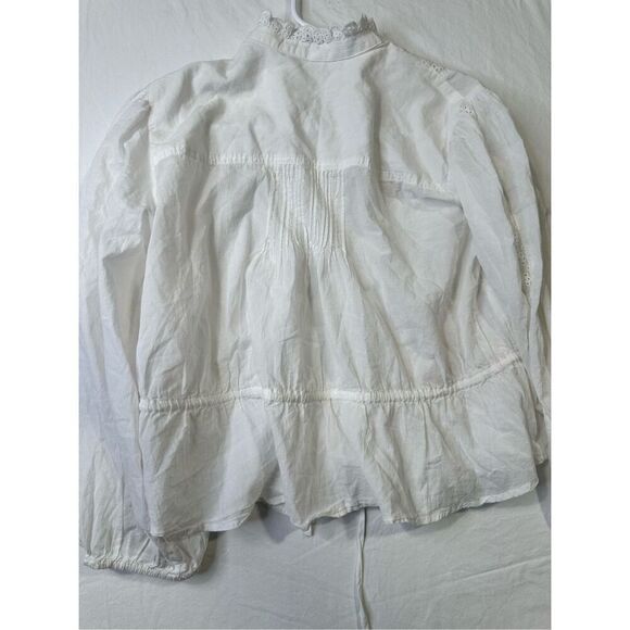 Free People White crochet and lace button down shirt - Picture 10 of 10